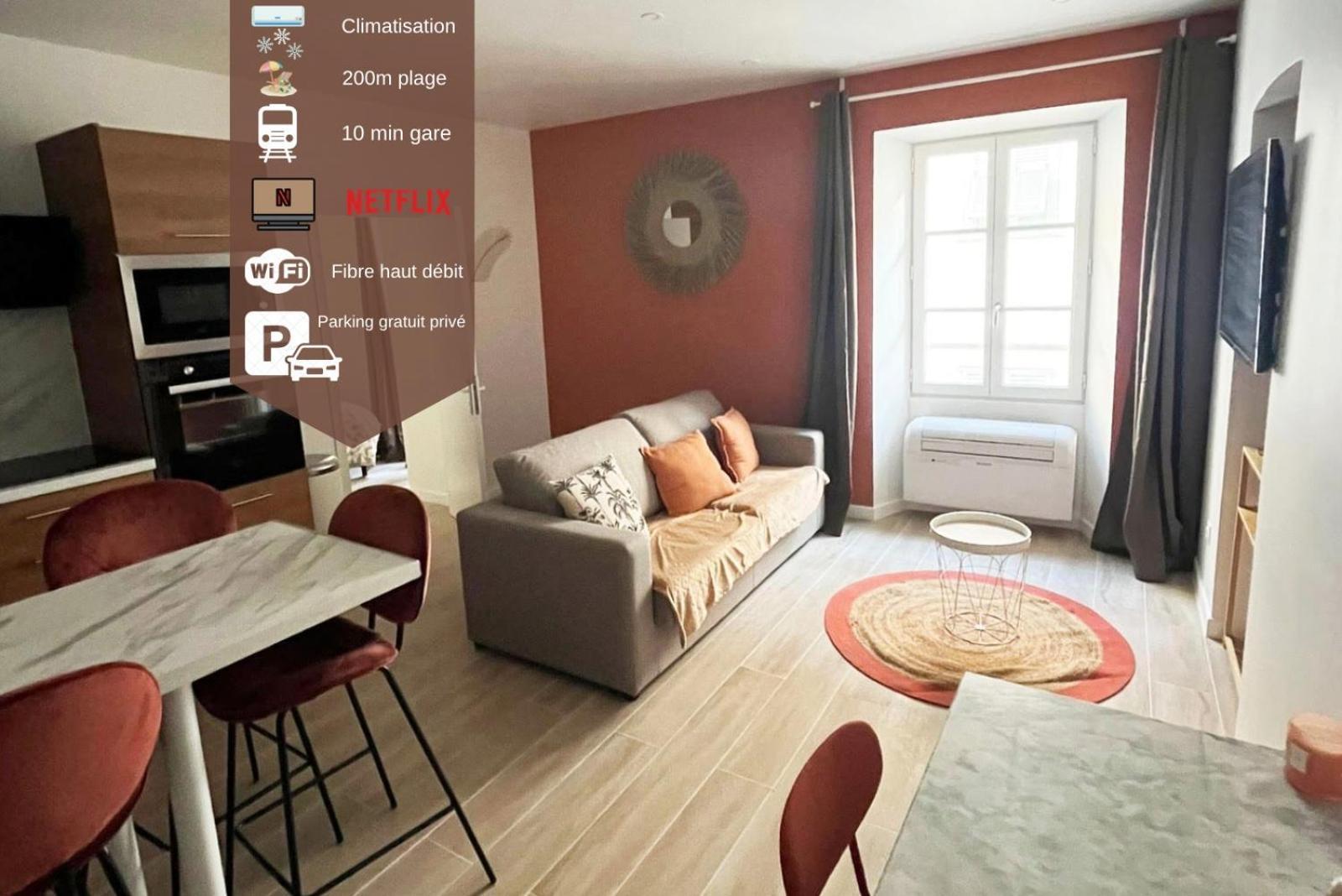 Sublime T2/ Cosy/ Clim/ Parking/Plage Mentona Zewnętrze zdjęcie